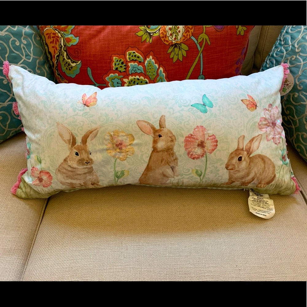 Bunny Boulevard Spring Pillow